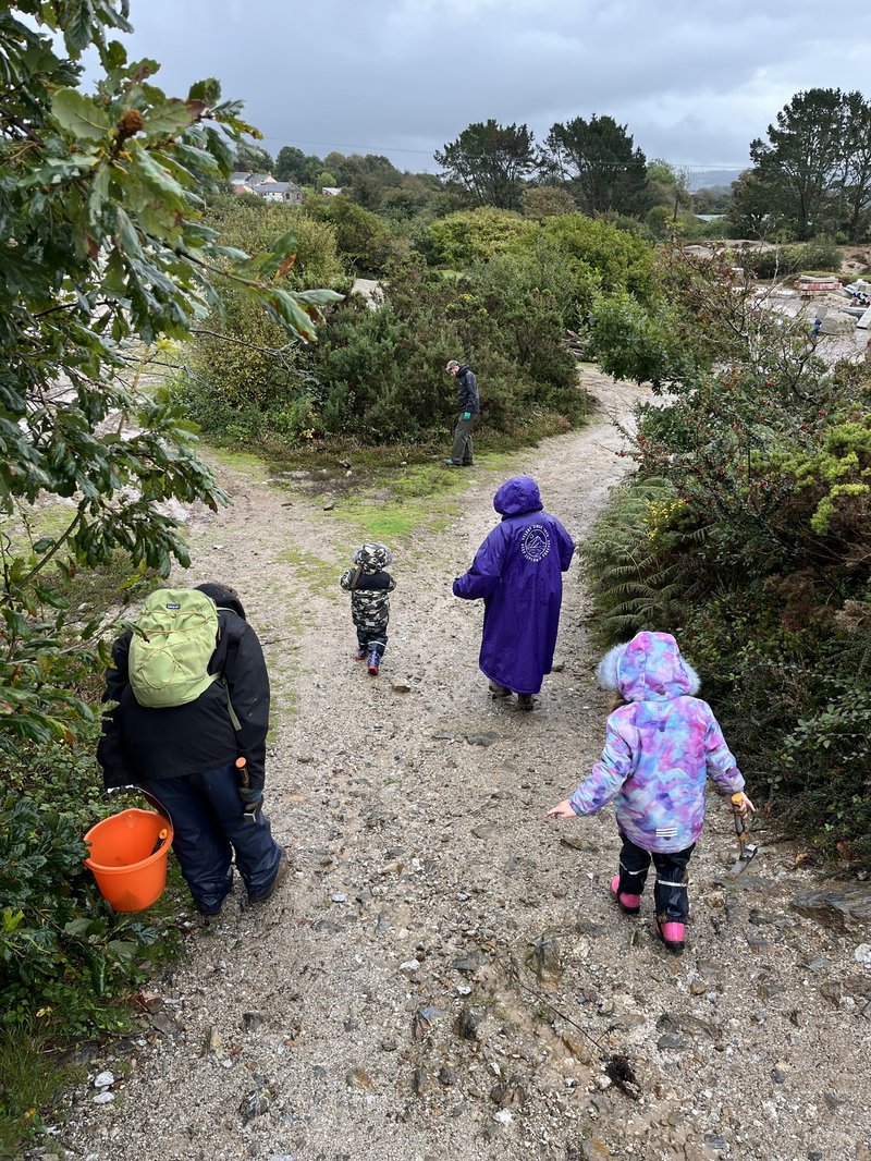 Exploring the mine site after the rain