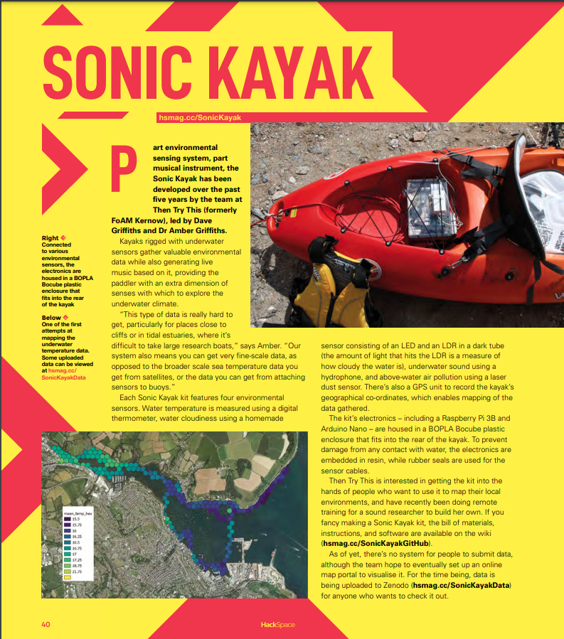 HackSpace magazine Sonic Kayaks feature
