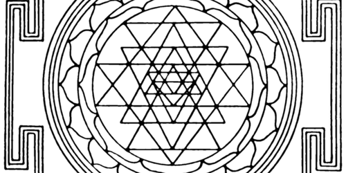 A diagramic drawing of the Sri Yantra, (c) N.Manytchkine, CC BY-SA 3.0