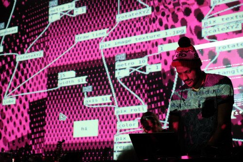 Antonio Roberts at an Algorave performance